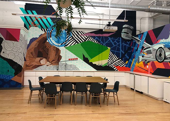 Sourcegraph San Francisco office mural