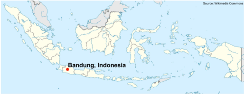 Map of Bandung, Indonesia