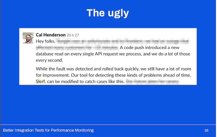 The Ugly - when your CTO calls your tool out on a public channel