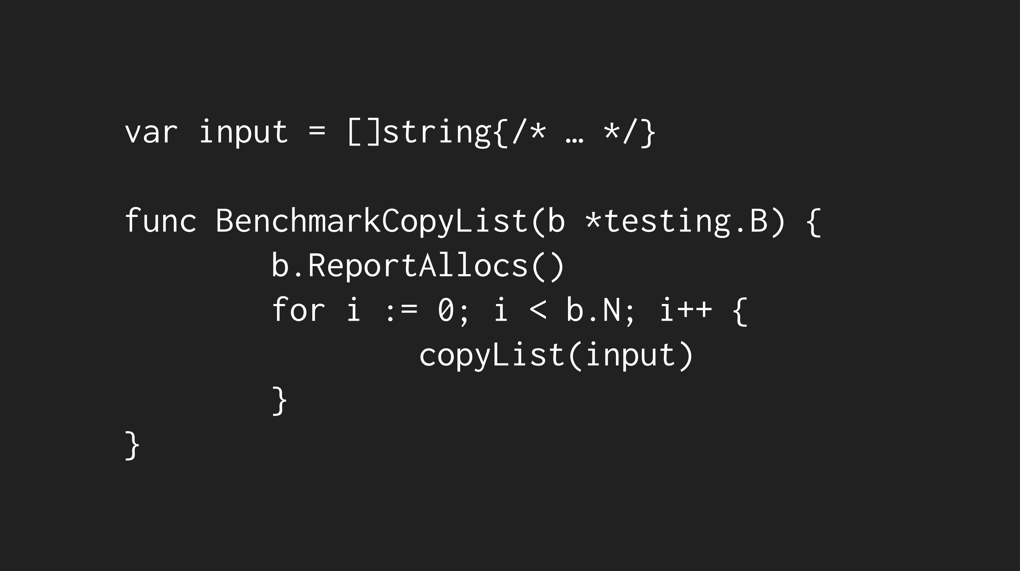 Benchmark Code