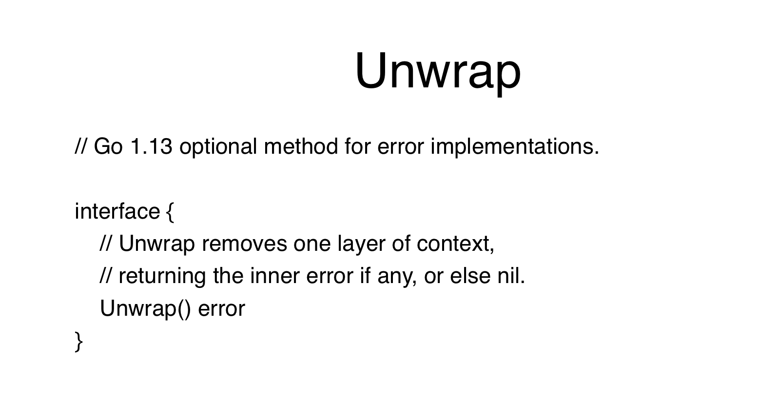 Unwrap Interface
